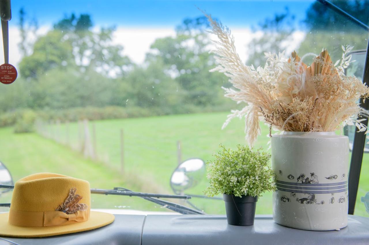 American School Bus Retreat With Hot Tub In Sussex Meadow アックフィールド エクステリア 写真